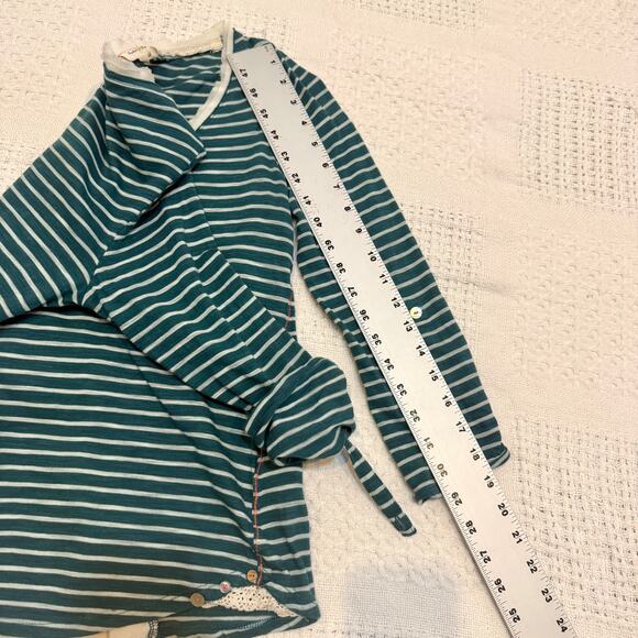 Anthropologie Meadow Rue medium lace back striped top TLS2 2886 - Picture 9 of 10